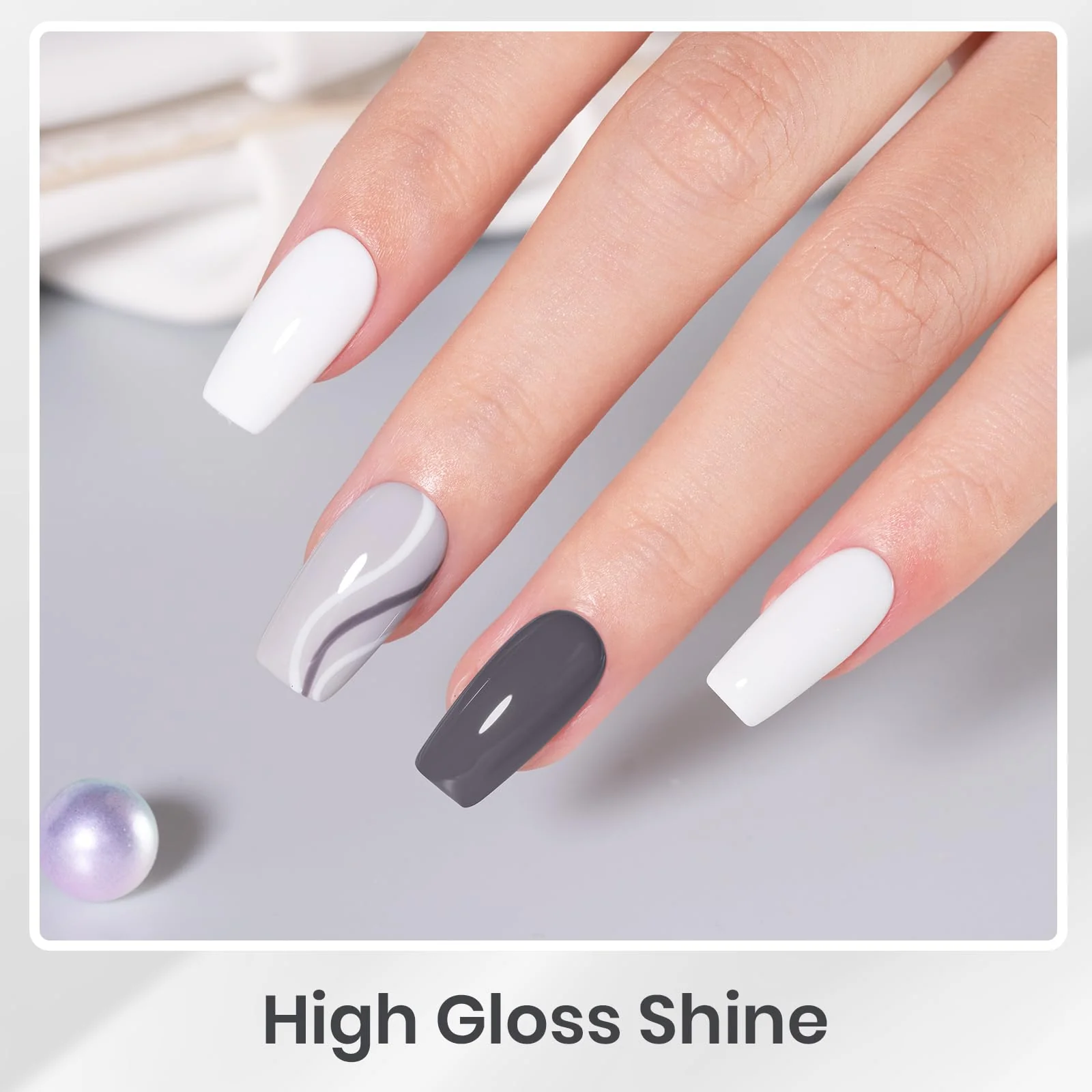 Prime High Gloss Shine -  6 Color Gel Nail Polish Kit - Image 3