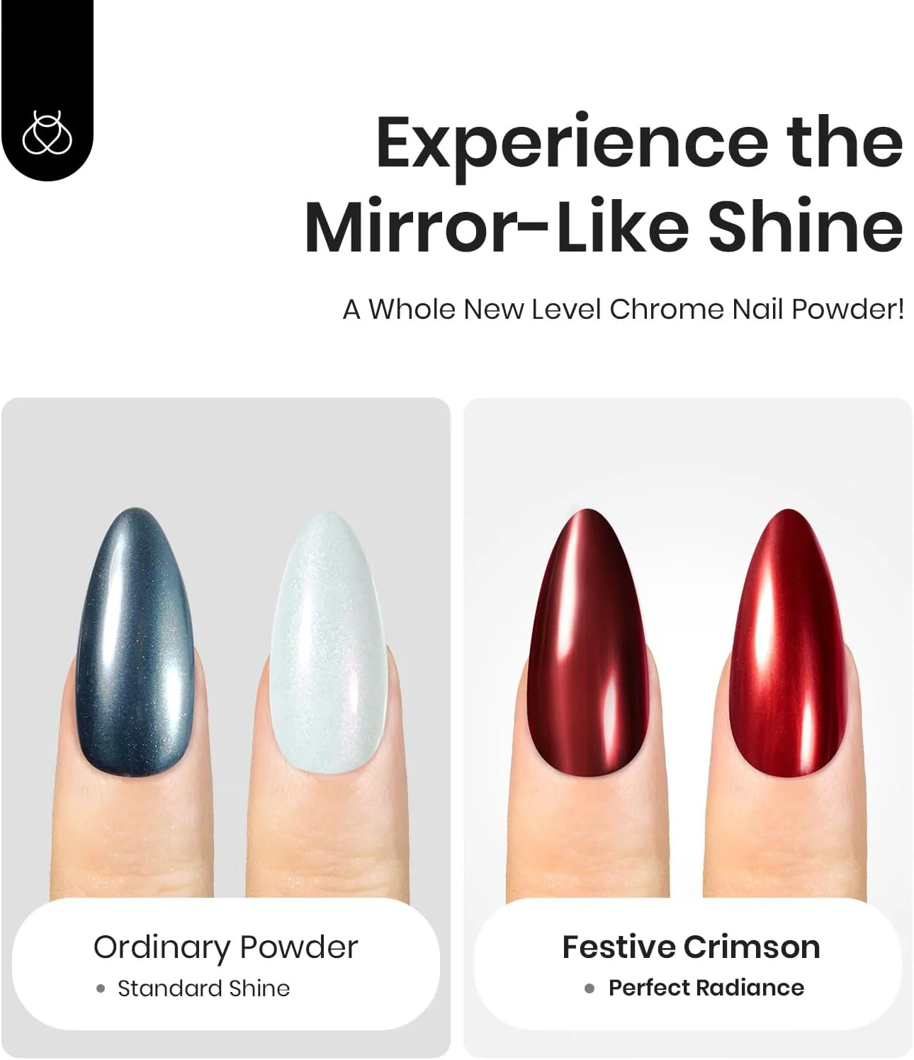 Red Metallic Mirror -Chrome Nail Powder - Image 4
