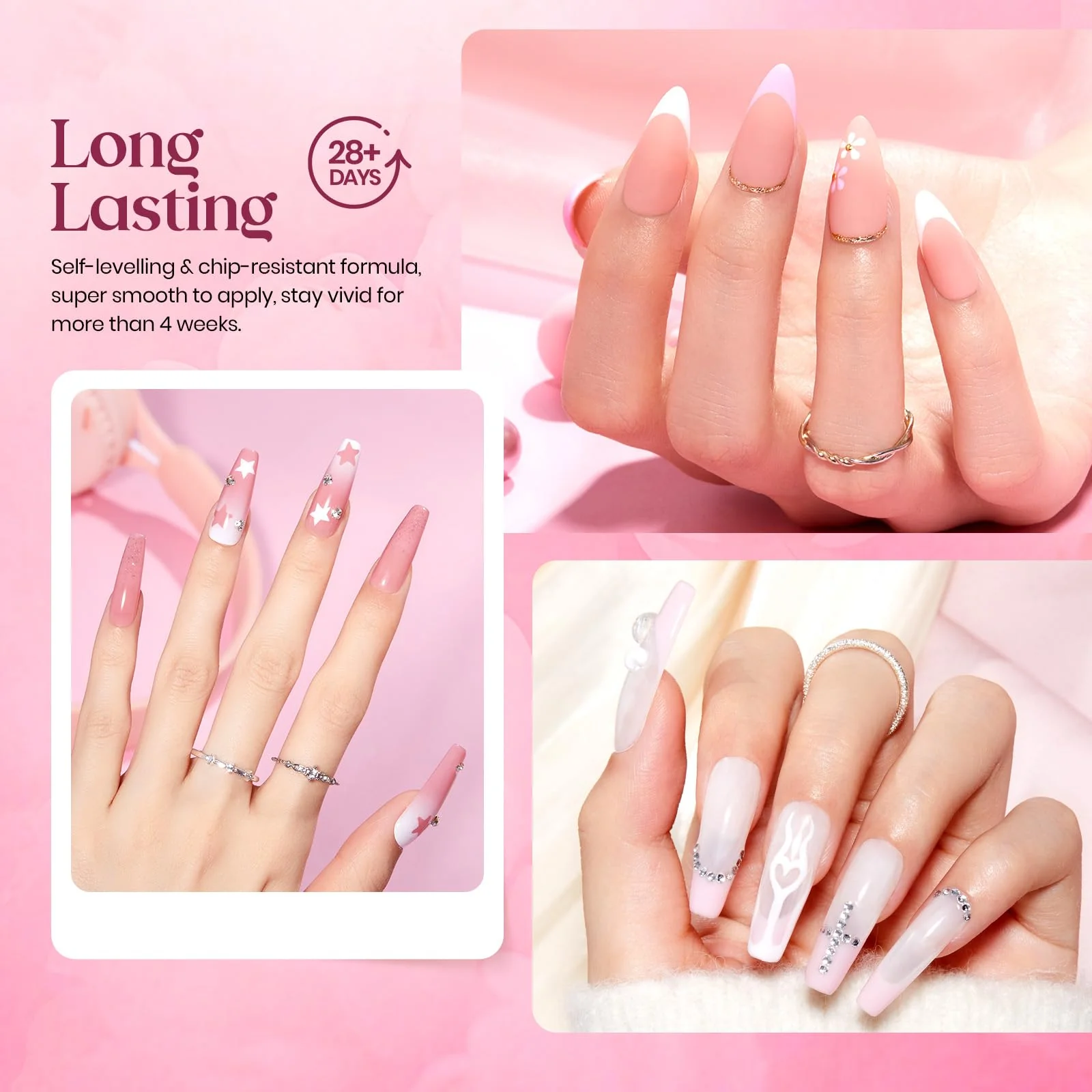 Sheer Luck | 6 Colors Gel Polish Set Spring Nails - Image 6