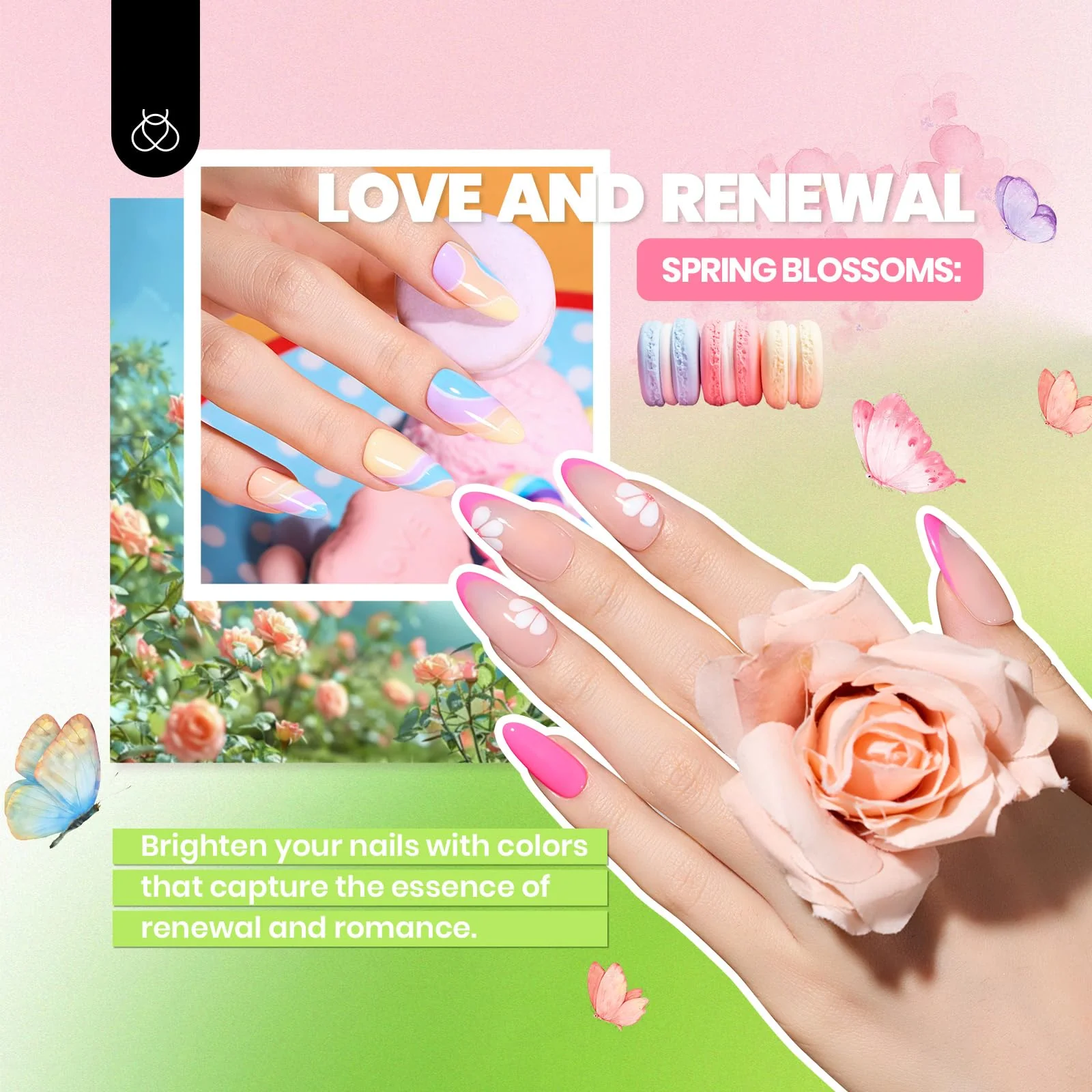 Vivid Seasons Manicure Kit: Spring Nails 35 Gel Colors, Tools, Accessories, and Care Essentials - Image 3