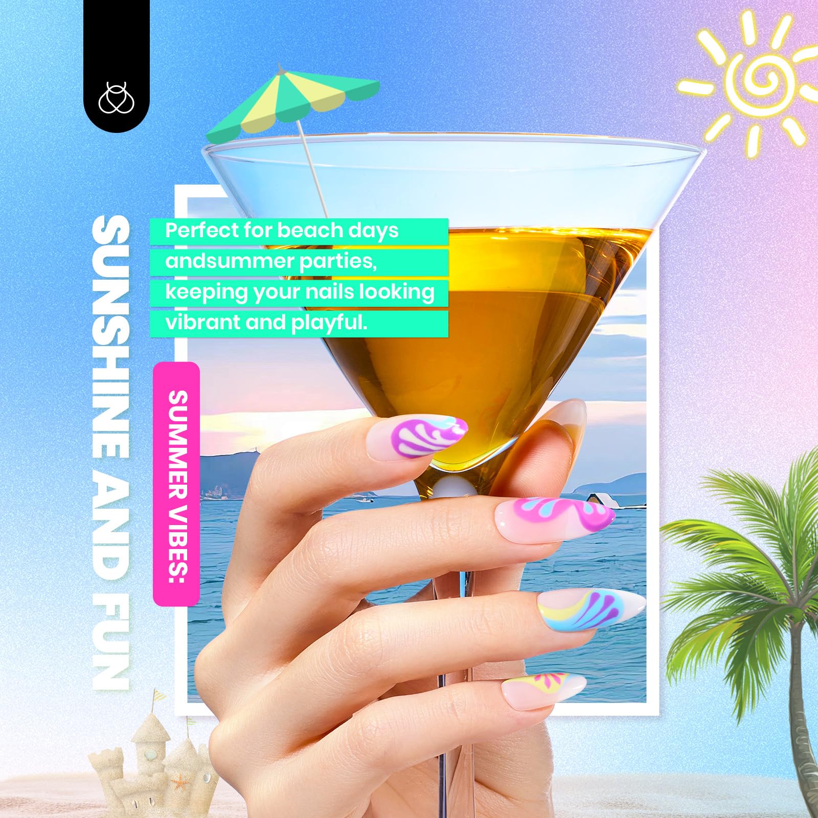 Vivid Seasons Manicure Kit: Spring Nails 35 Gel Colors, Tools, Accessories, and Care Essentials - Image 4