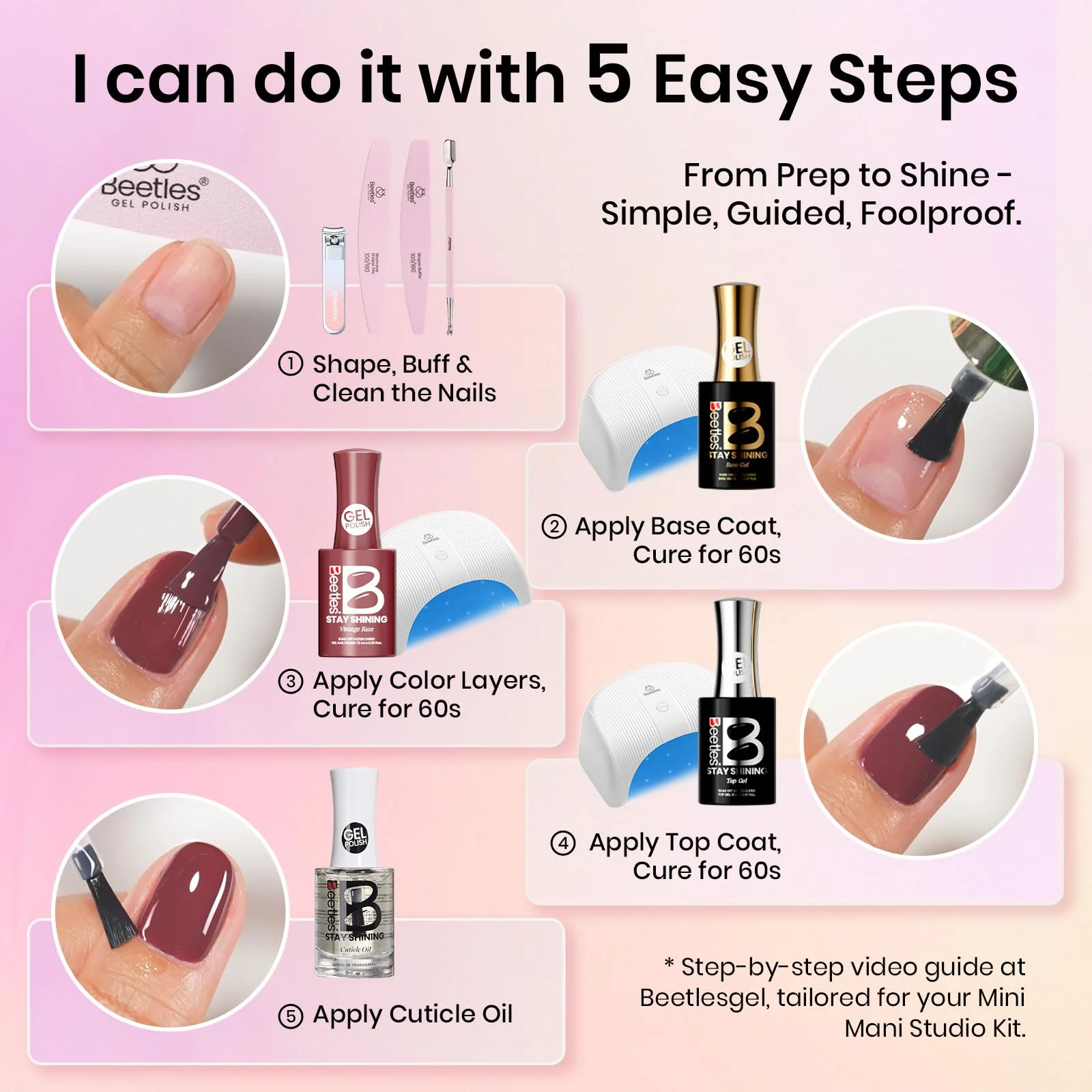 Beetles Mini Mani Studio Kit - Stay Shining Cozy Elegance Collection - Image 7