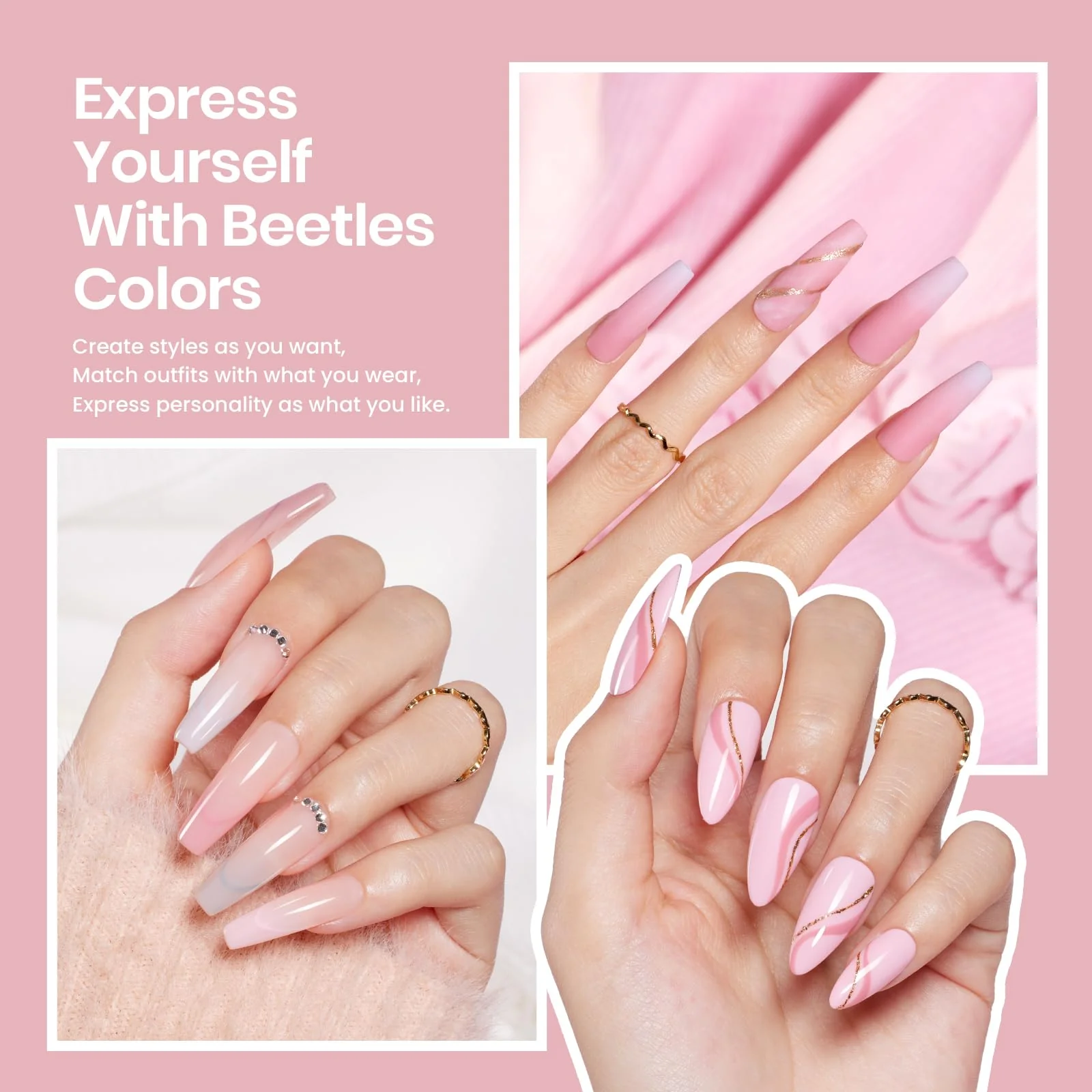 Elegant Lady Starter Kit: Nail Art Gels, Tools & Care Essentials - Image 3