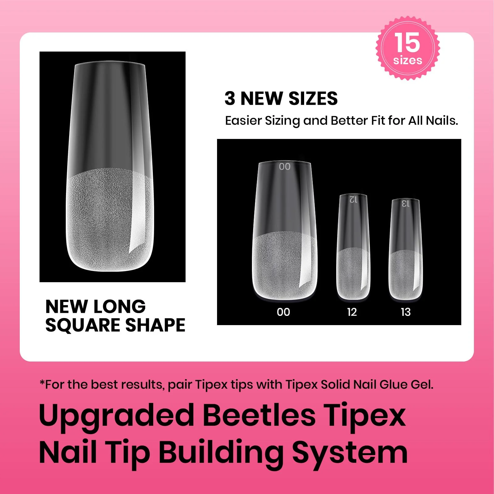 Tipex Long Square Half Matte Nail Tips Kit |210pcs - Image 4