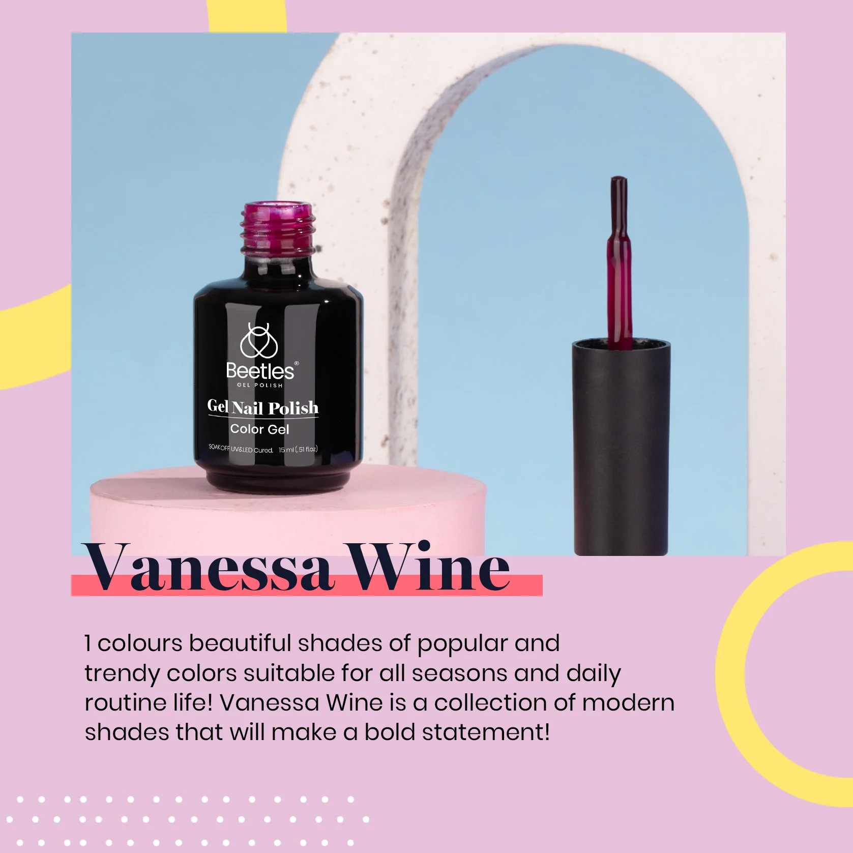 Vanessa Purple #a238 |15ml Gel Polish - Image 3