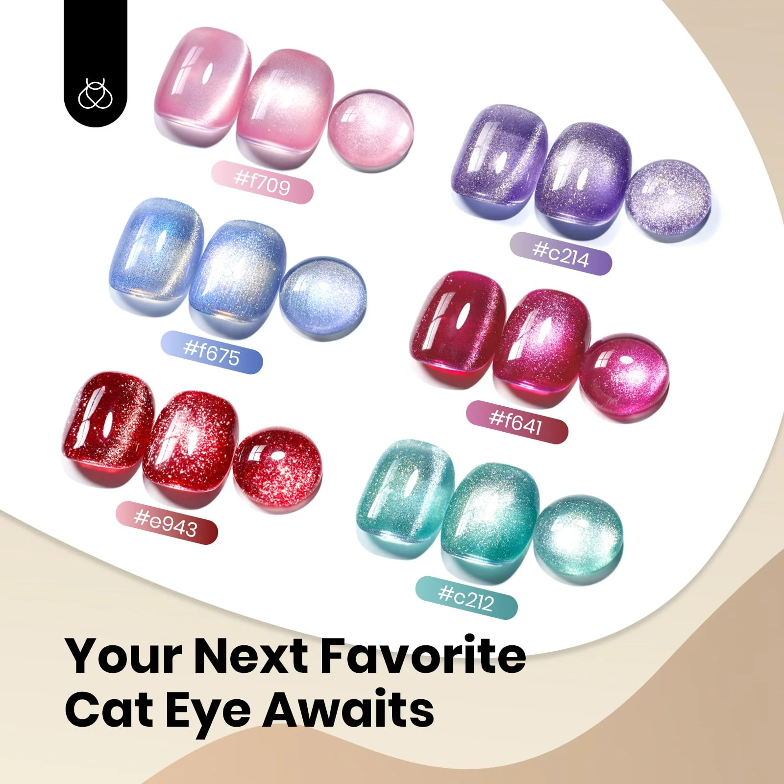 Velvet Cinnamon Cat Eye - 15ml Gel Polish Nail Colors - Image 8