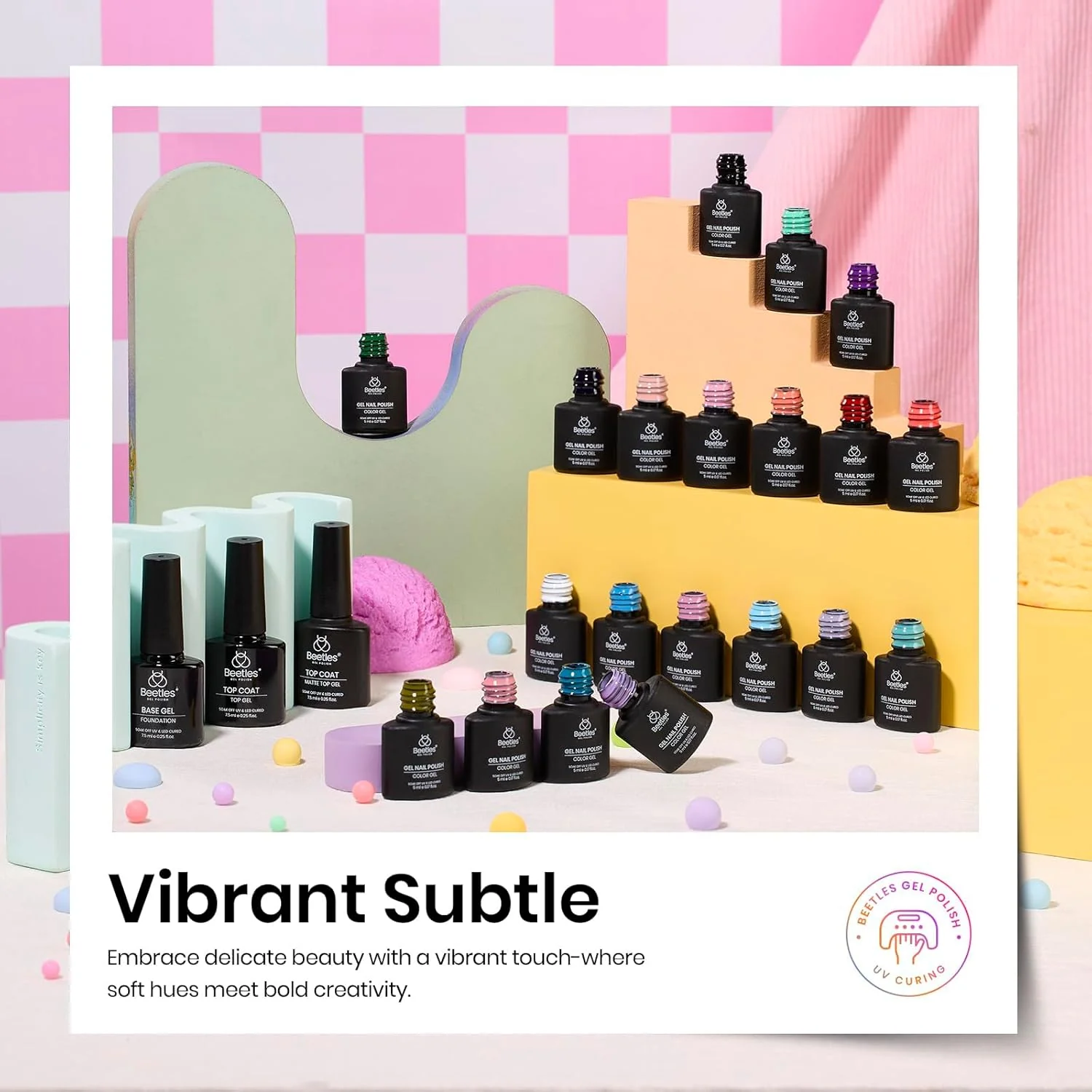 Vibrant Subtle - 20 Colors Gel Nail Polish Set - Image 3
